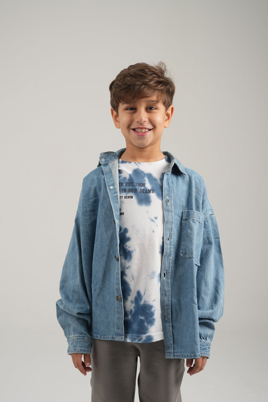 جاكت جينز خفيف أولادي