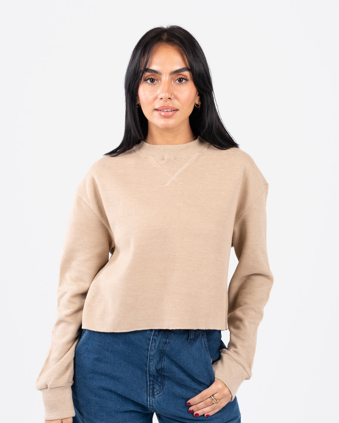 سويت شيرت نسائي كبير الحجم