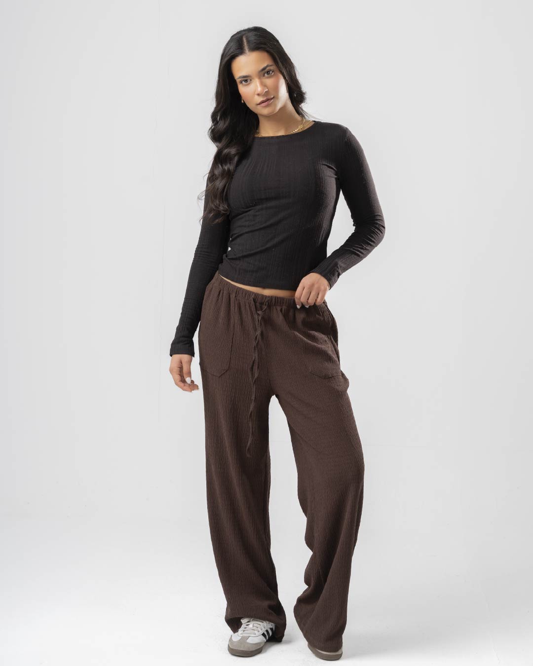 Plain Women Pants with Pockets 2216