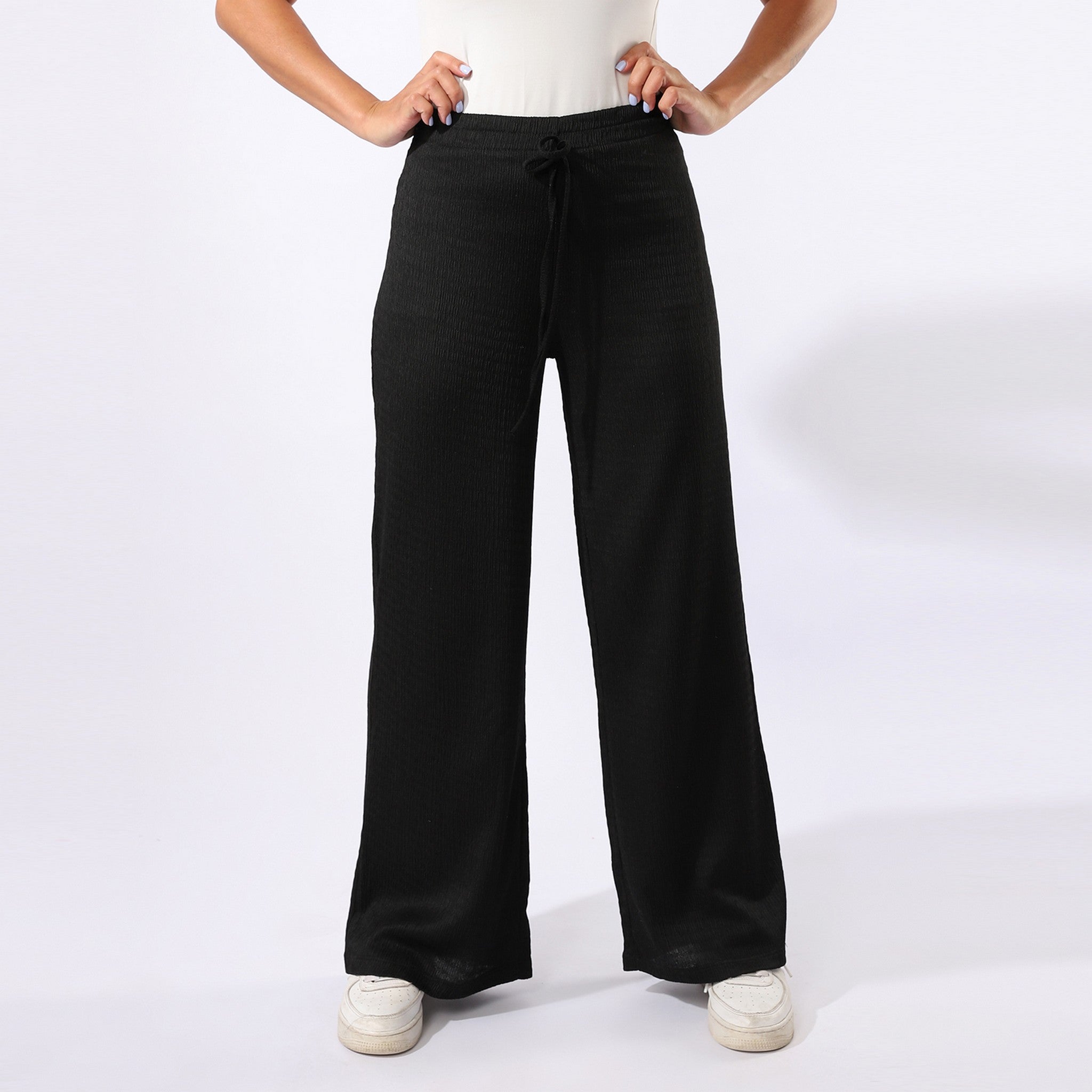 Plain Black Casual Pants