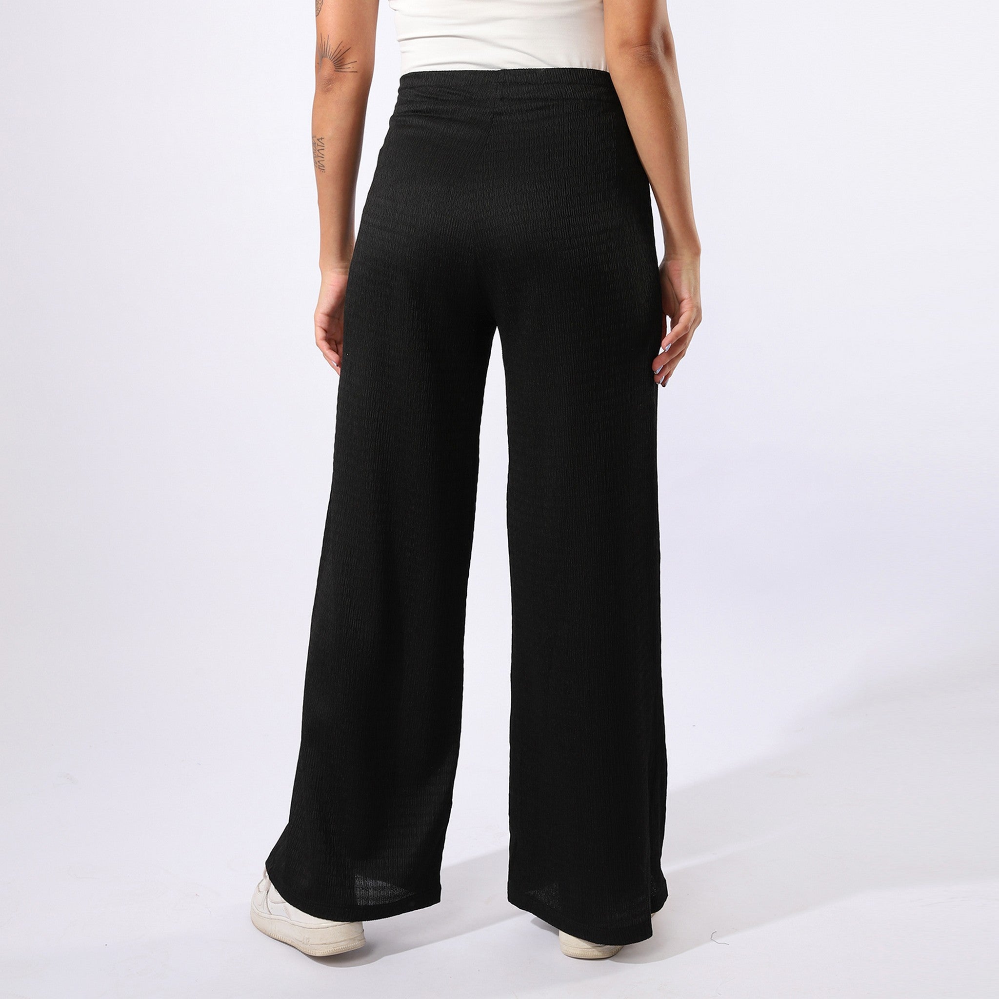 Plain Black Casual Pants