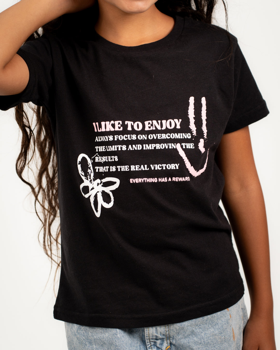 Oversized Girls T-Shirt I Like To Enjoy Printed