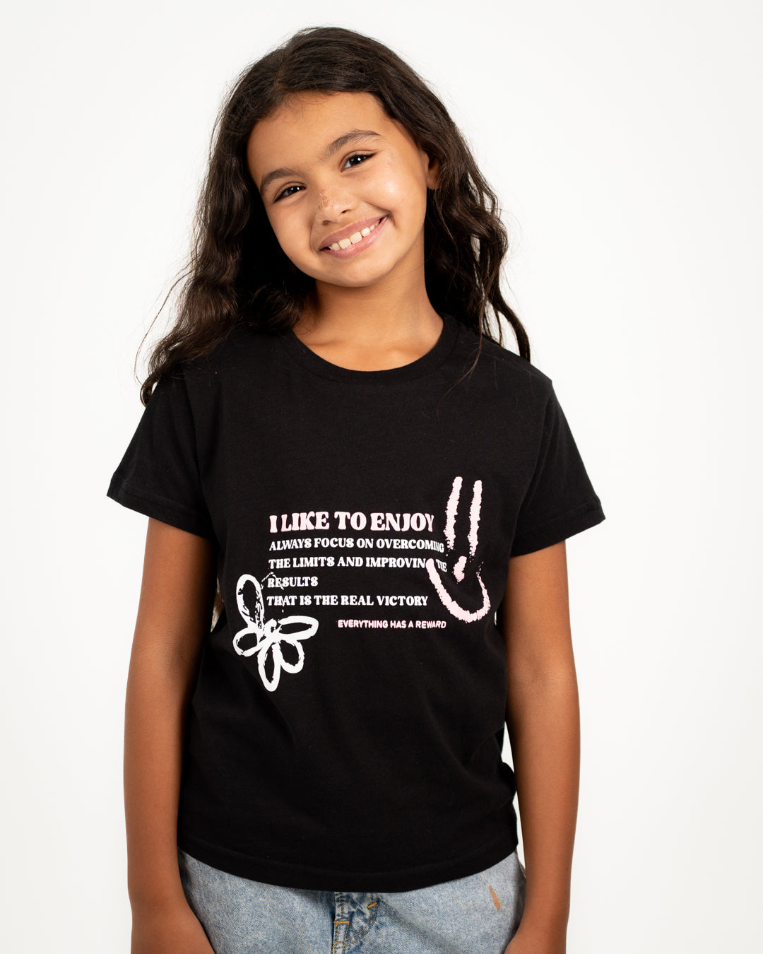 Oversized Girls T-Shirt I Like To Enjoy Printed