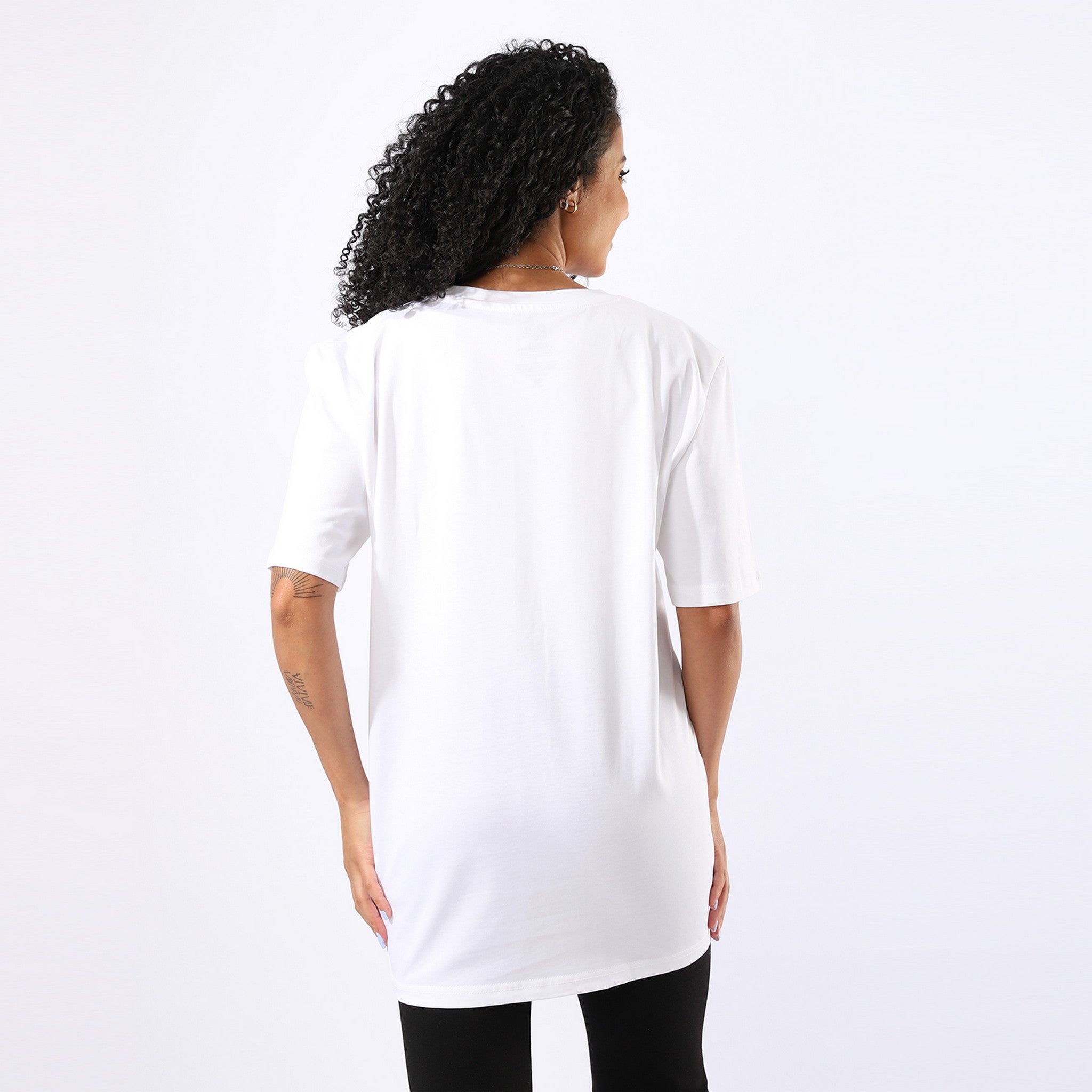 Printed Oversize White T-Shirt