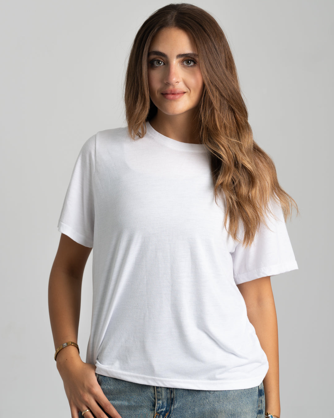 Plain Half-Slevees Women T-Shirt