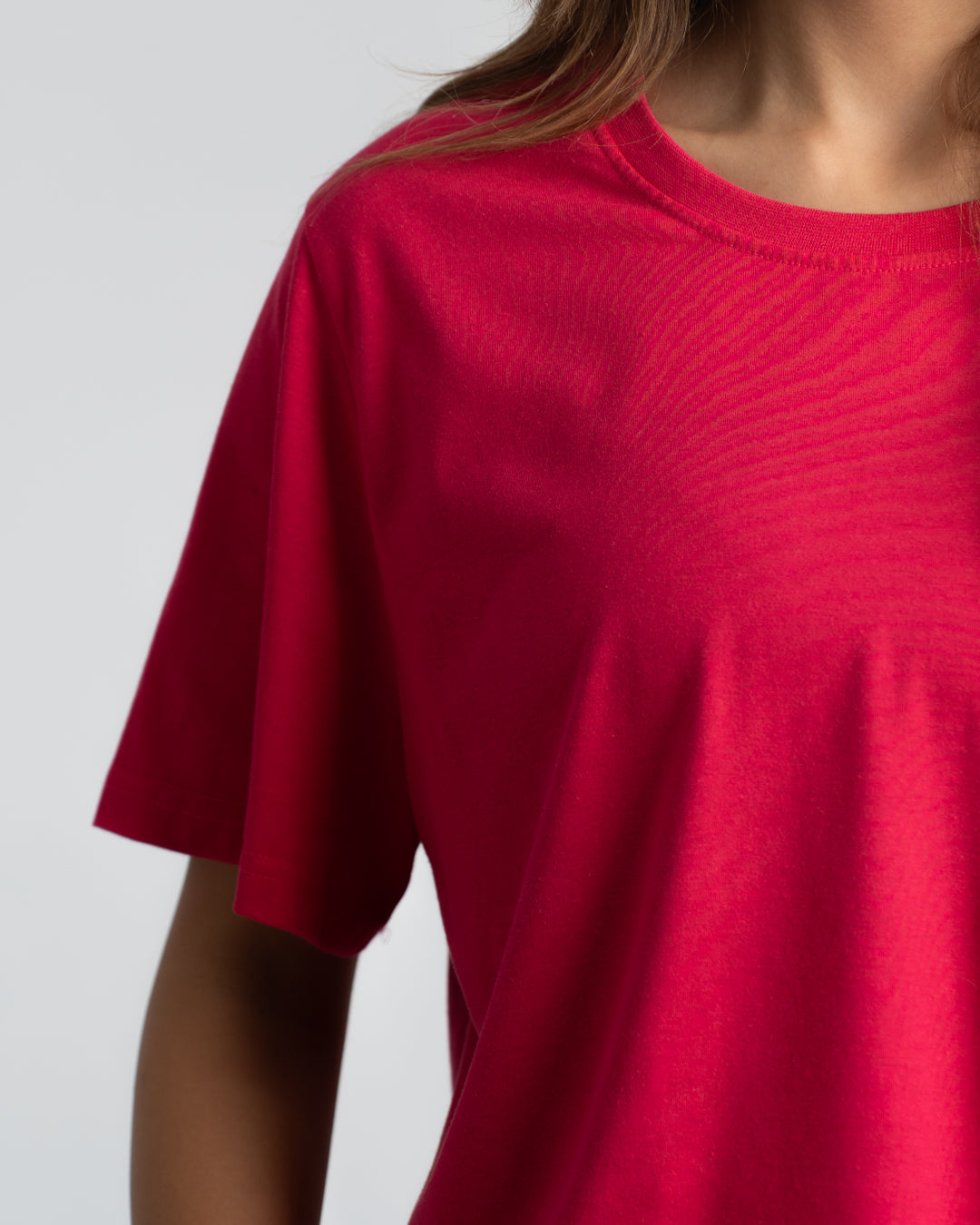Plain Half-Slevees Women T-Shirt