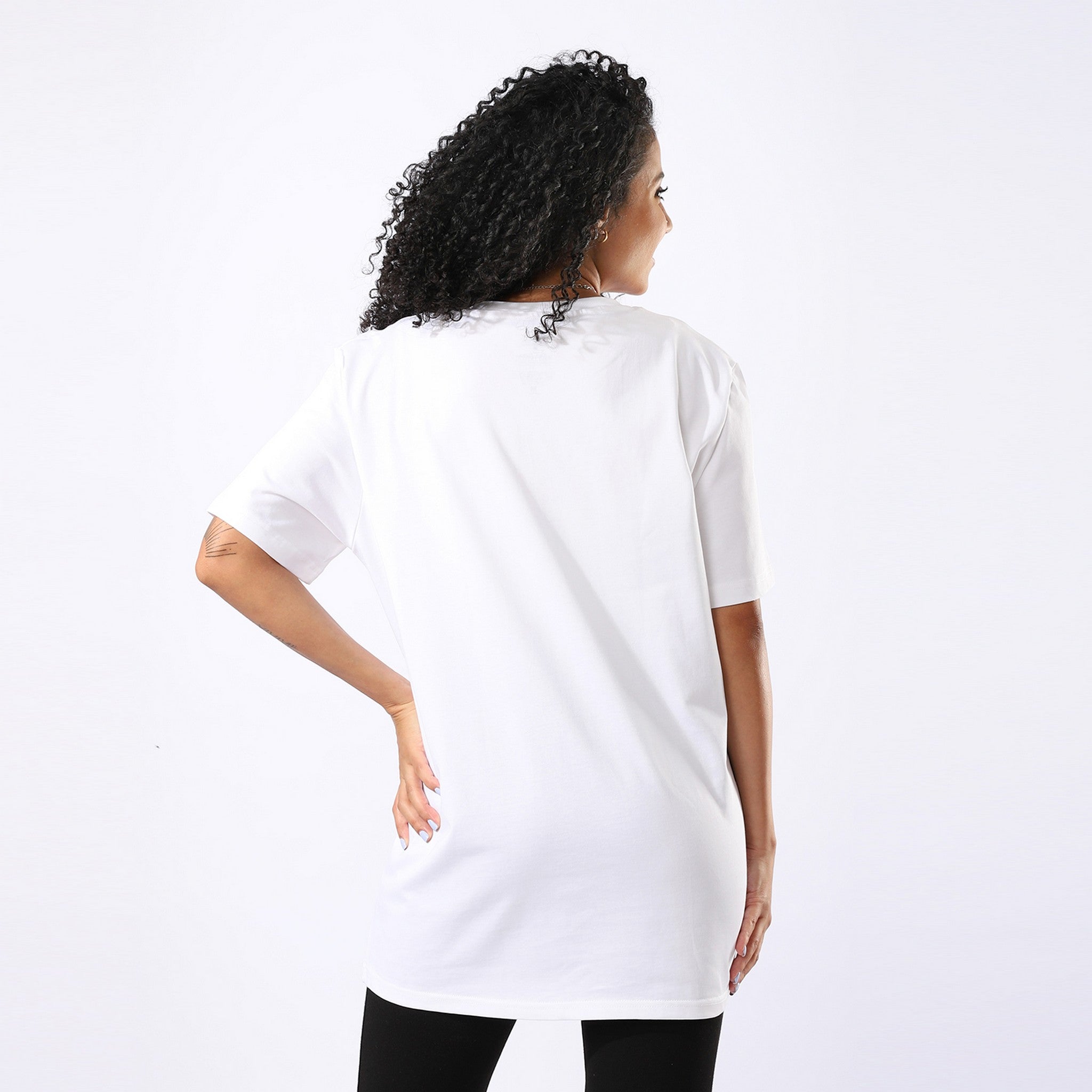 Printed Oversize White T-Shirt