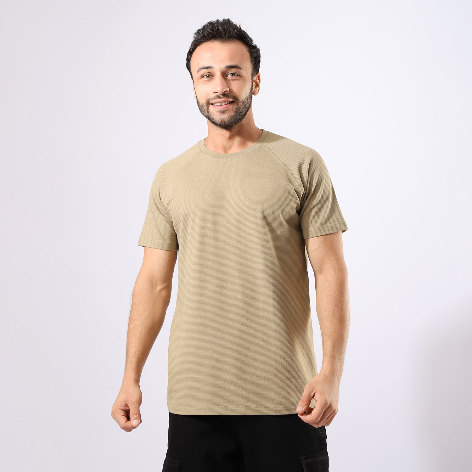 Beige Plain T-Shirt