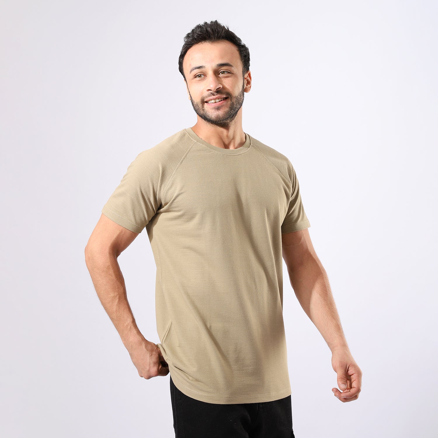 Beige Plain T-Shirt