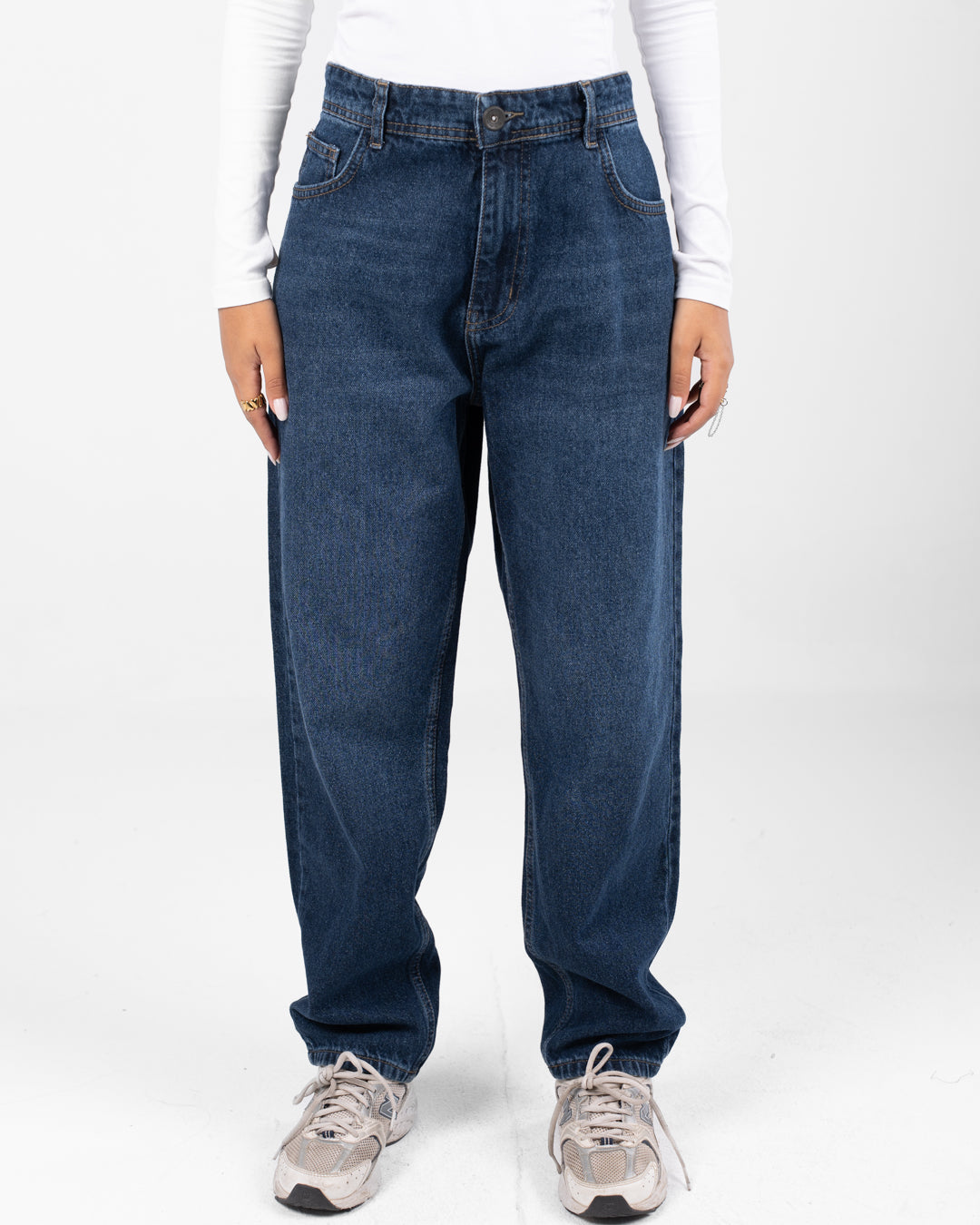 بنطلون جينز نسائي واسع