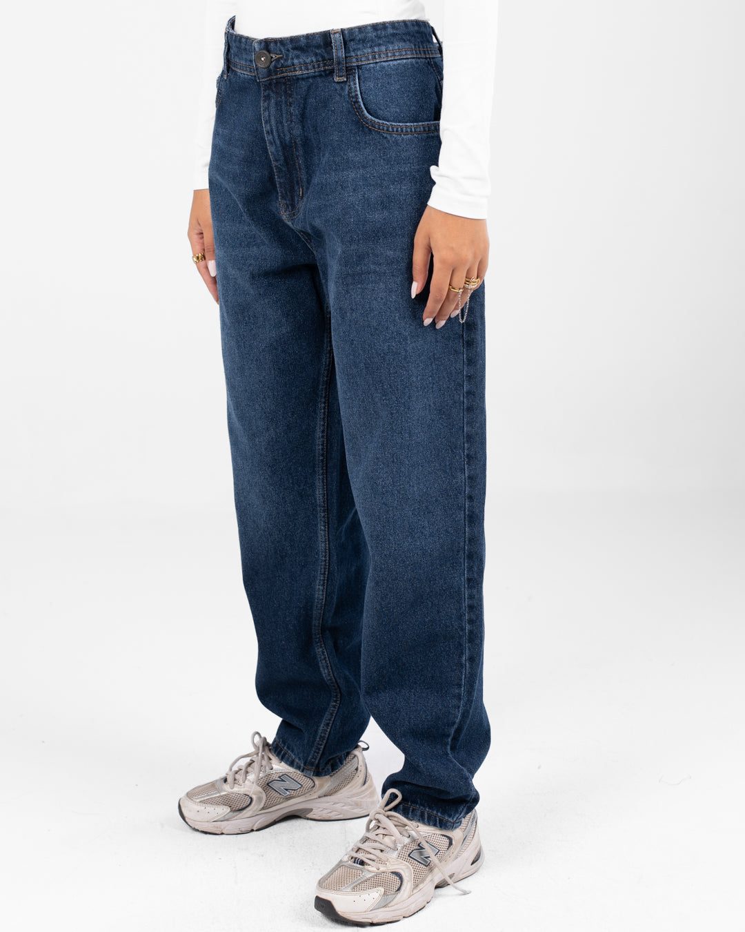 بنطلون جينز نسائي واسع