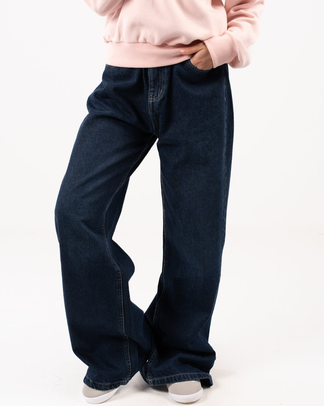 بنطلون جينز نسائي واسع