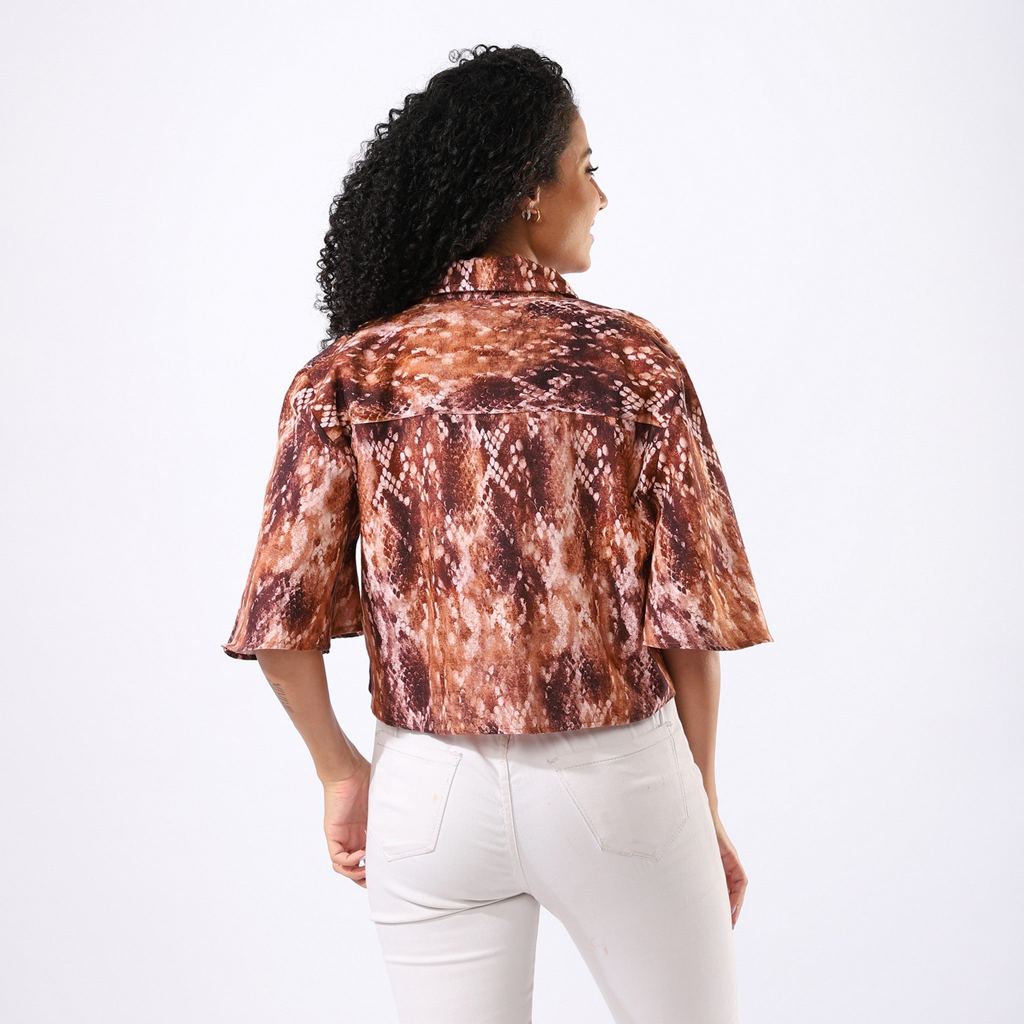 Printed Brown Blouse