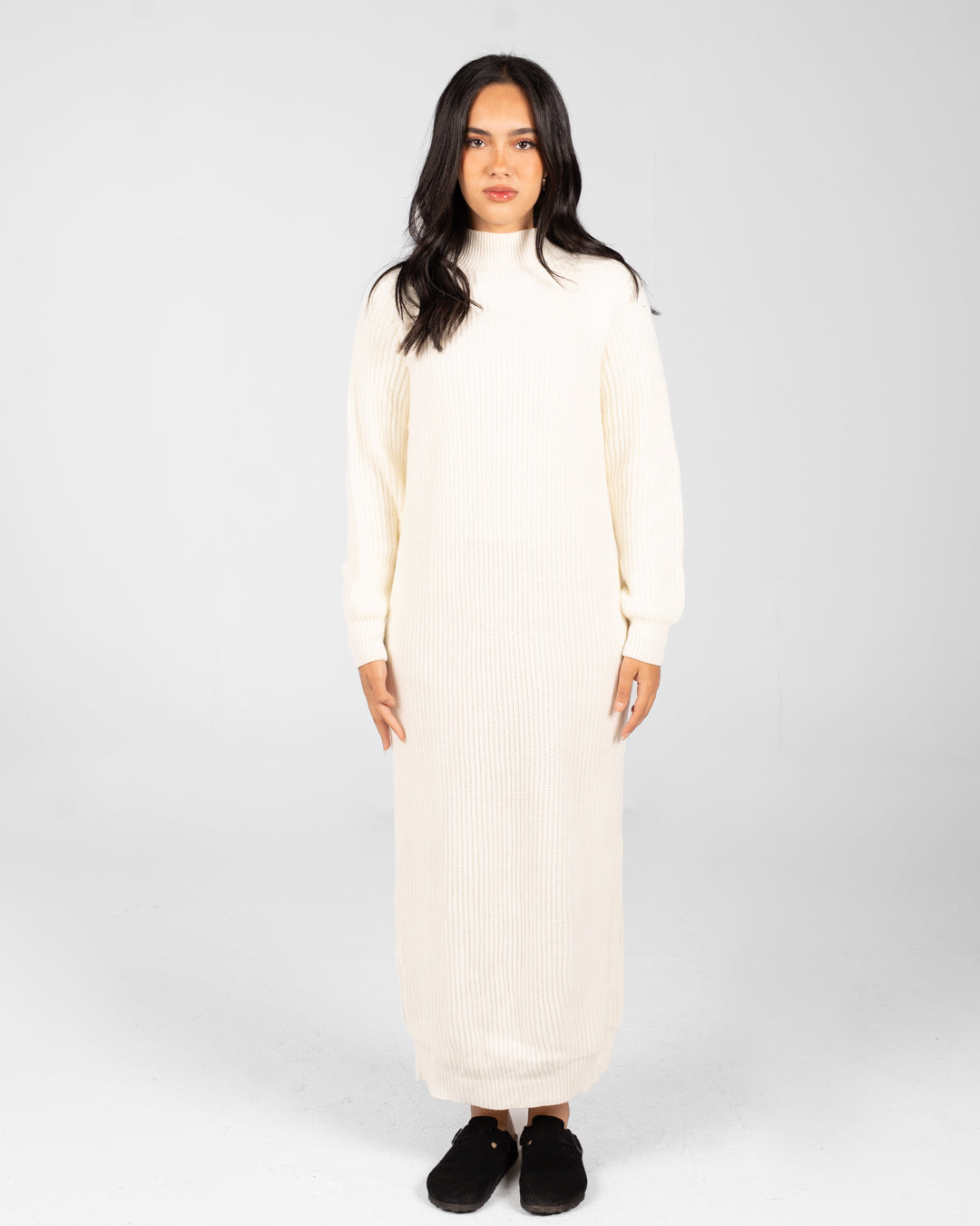 Women Half Collar Knitted Dress