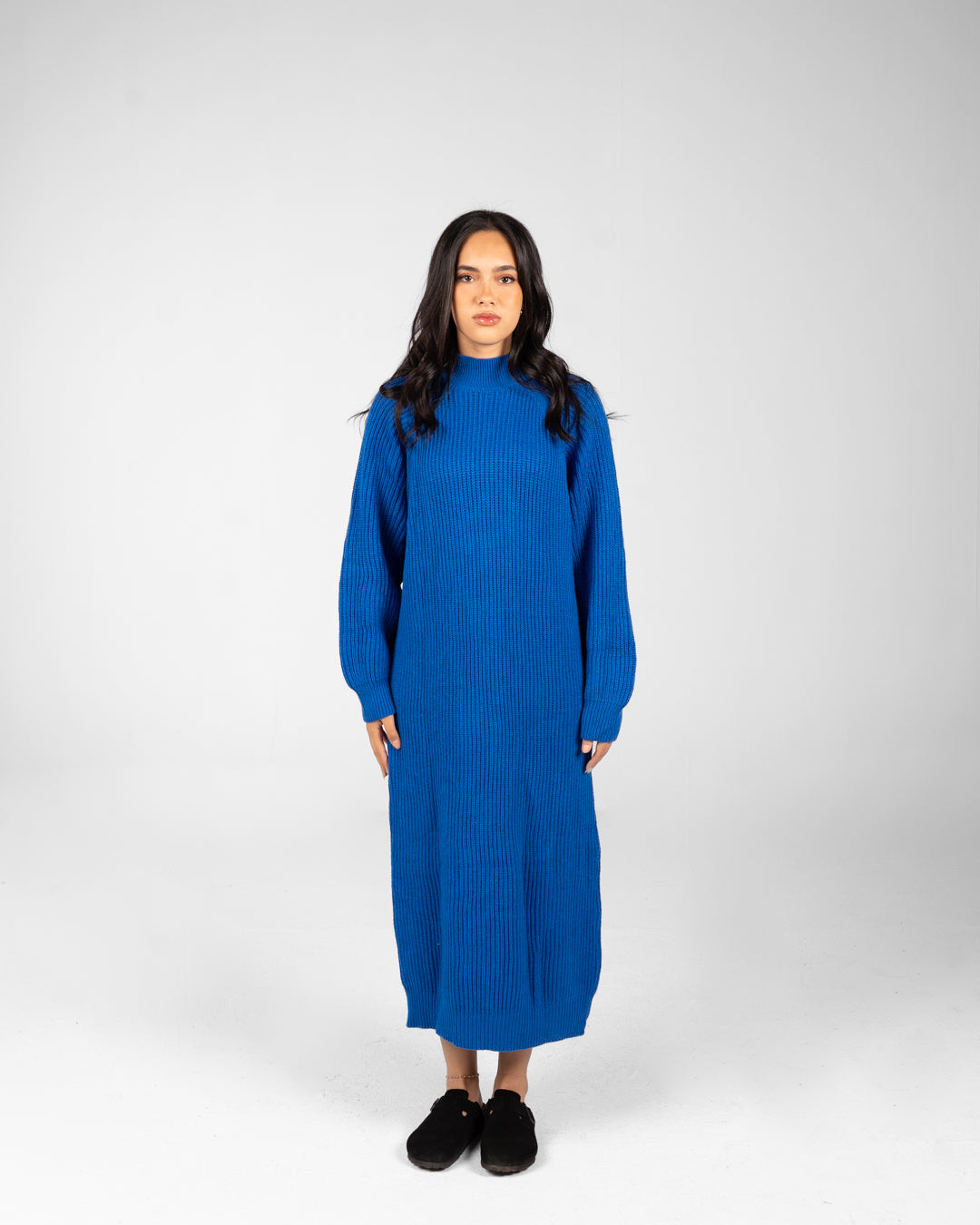 Women Half Collar Knitted Dress