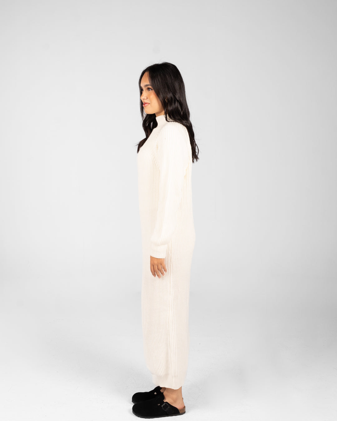 Women Half Collar Knitted Dress