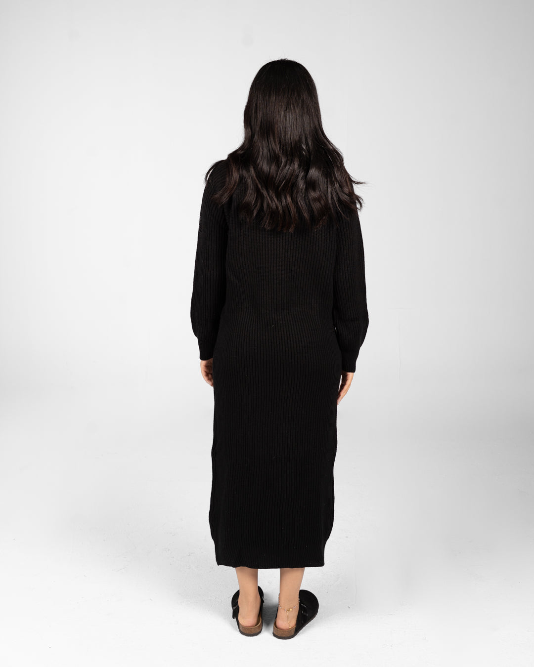 Women Half Collar Knitted Dress