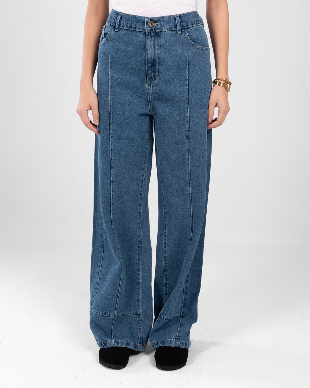 Wide Leg Denim Pants