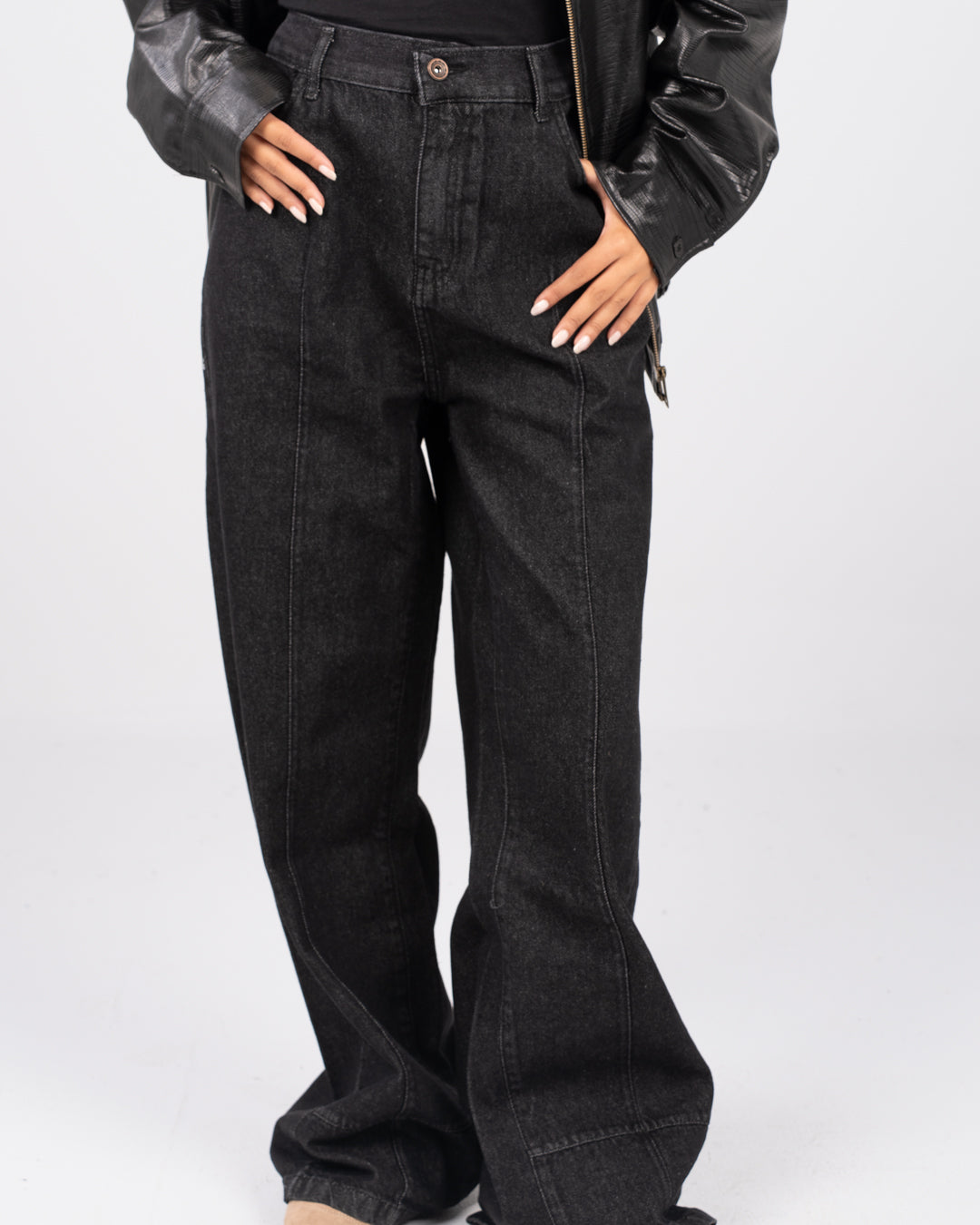 Wide Leg Denim Pants