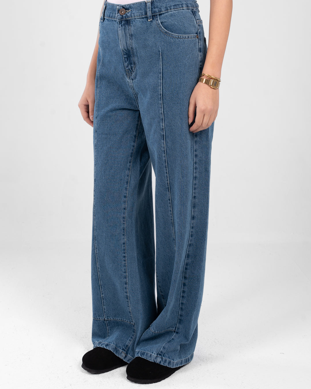 Wide Leg Denim Pants