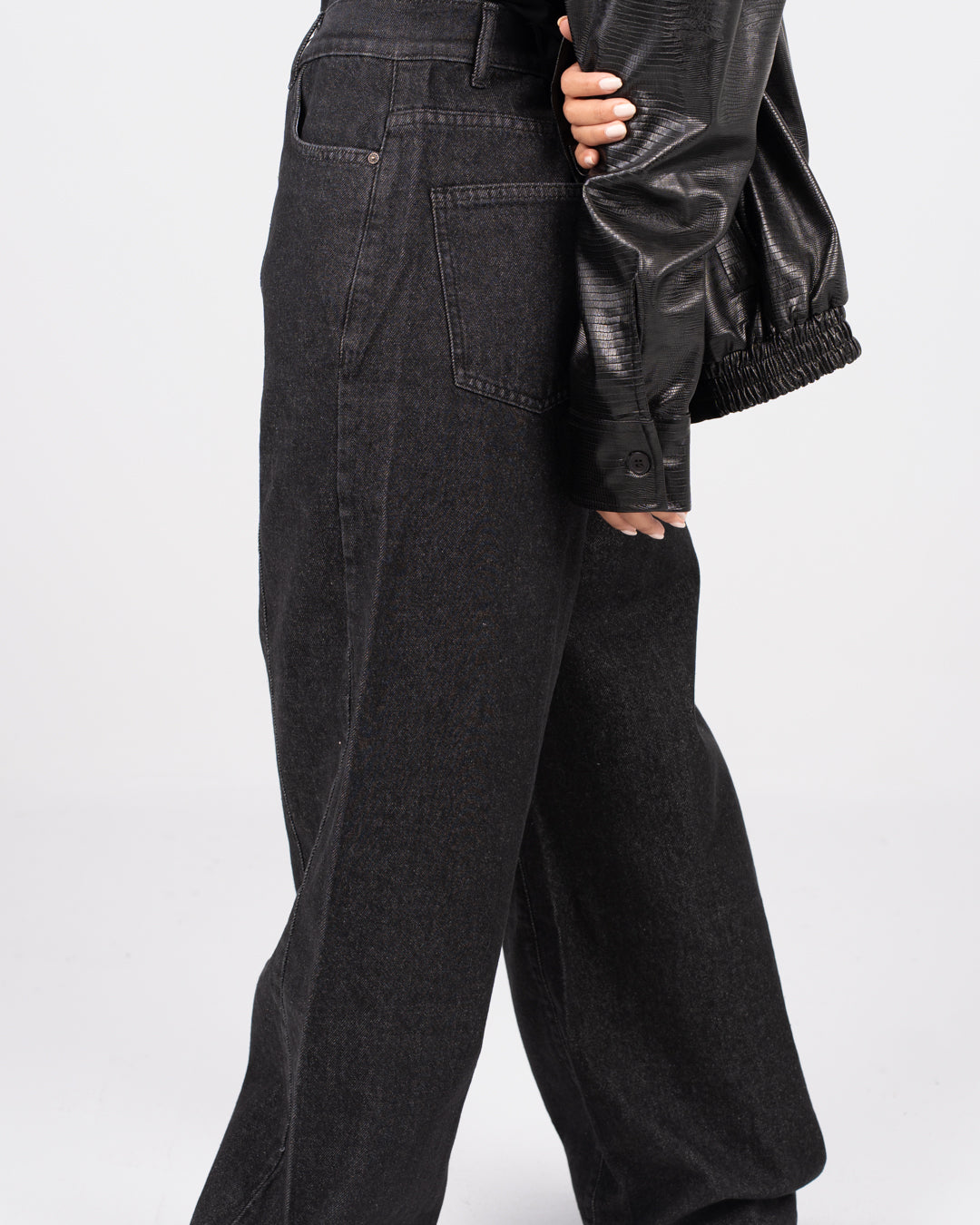 Wide Leg Denim Pants