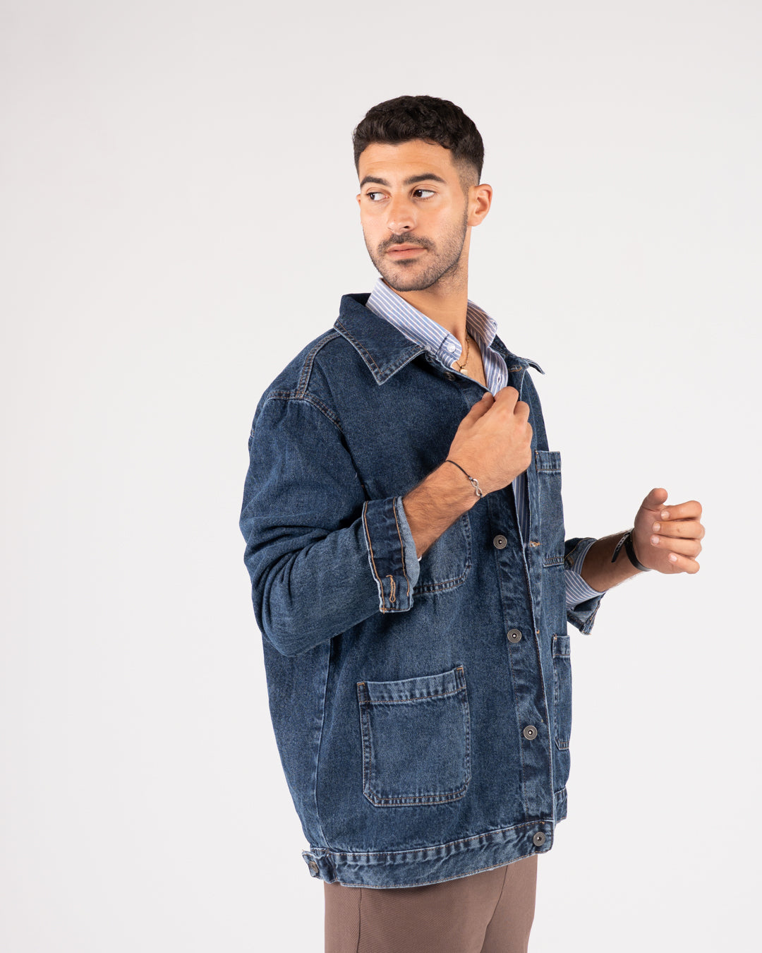 جاكيت دنيم رجالي واسع