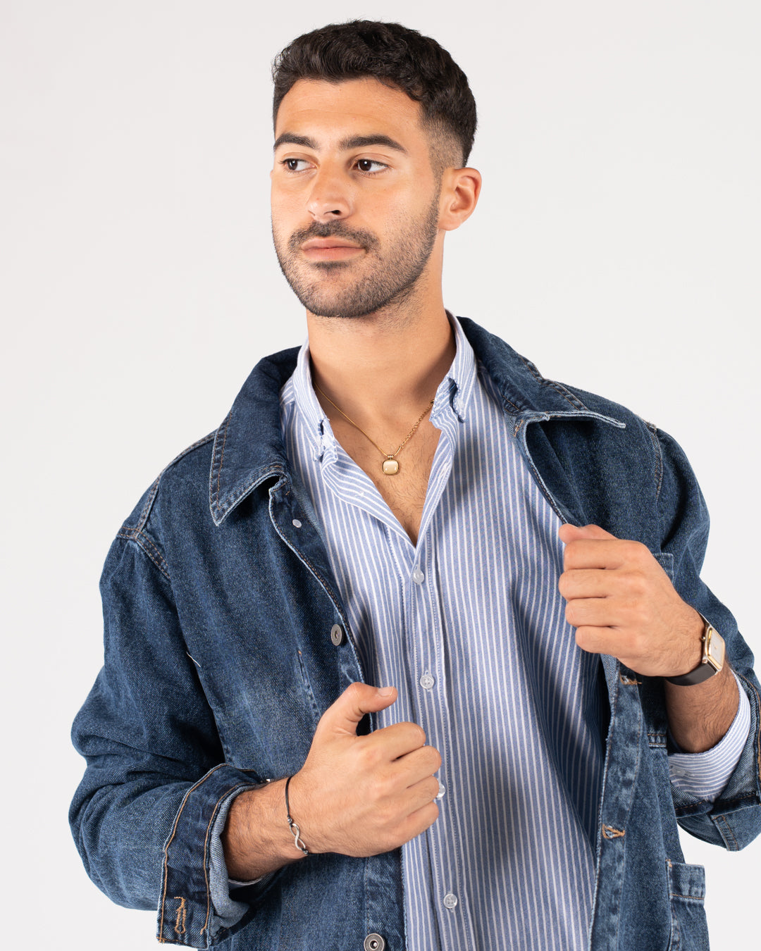 جاكيت دنيم رجالي واسع