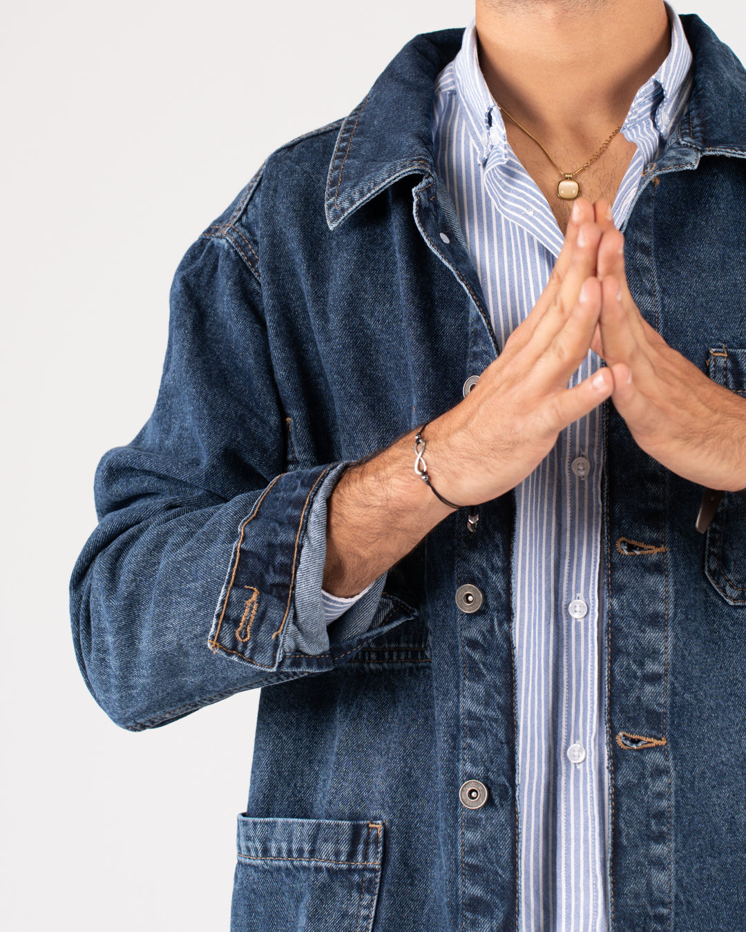 جاكيت دنيم رجالي واسع