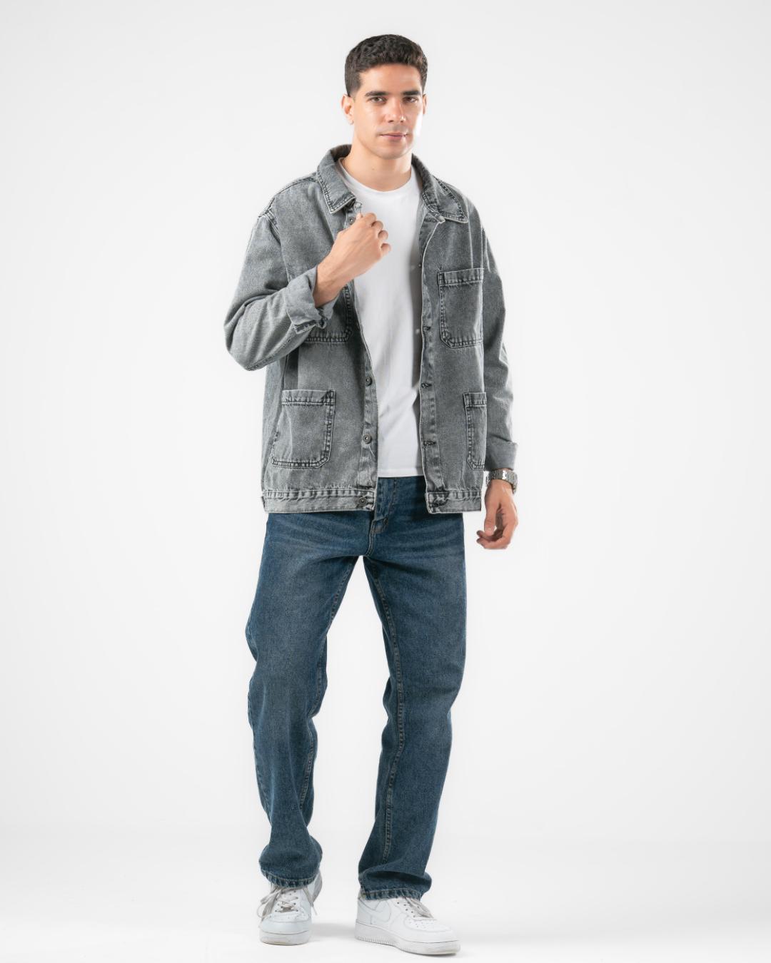 جاكيت دنيم رجالي واسع