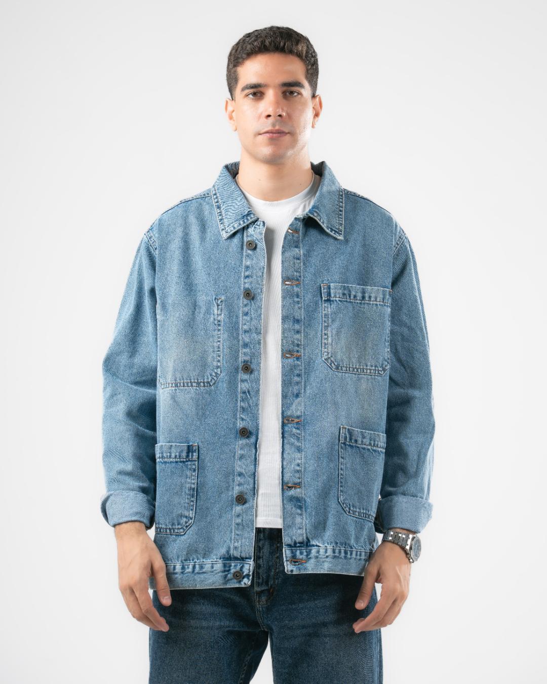 جاكيت دنيم رجالي واسع