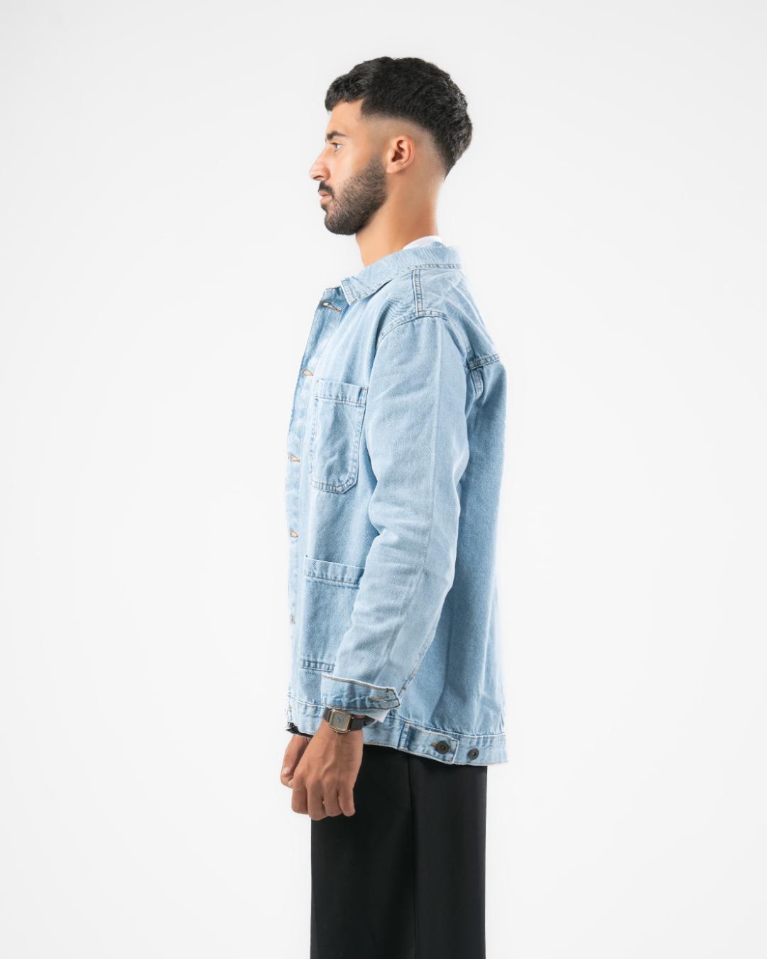 جاكيت دنيم رجالي واسع