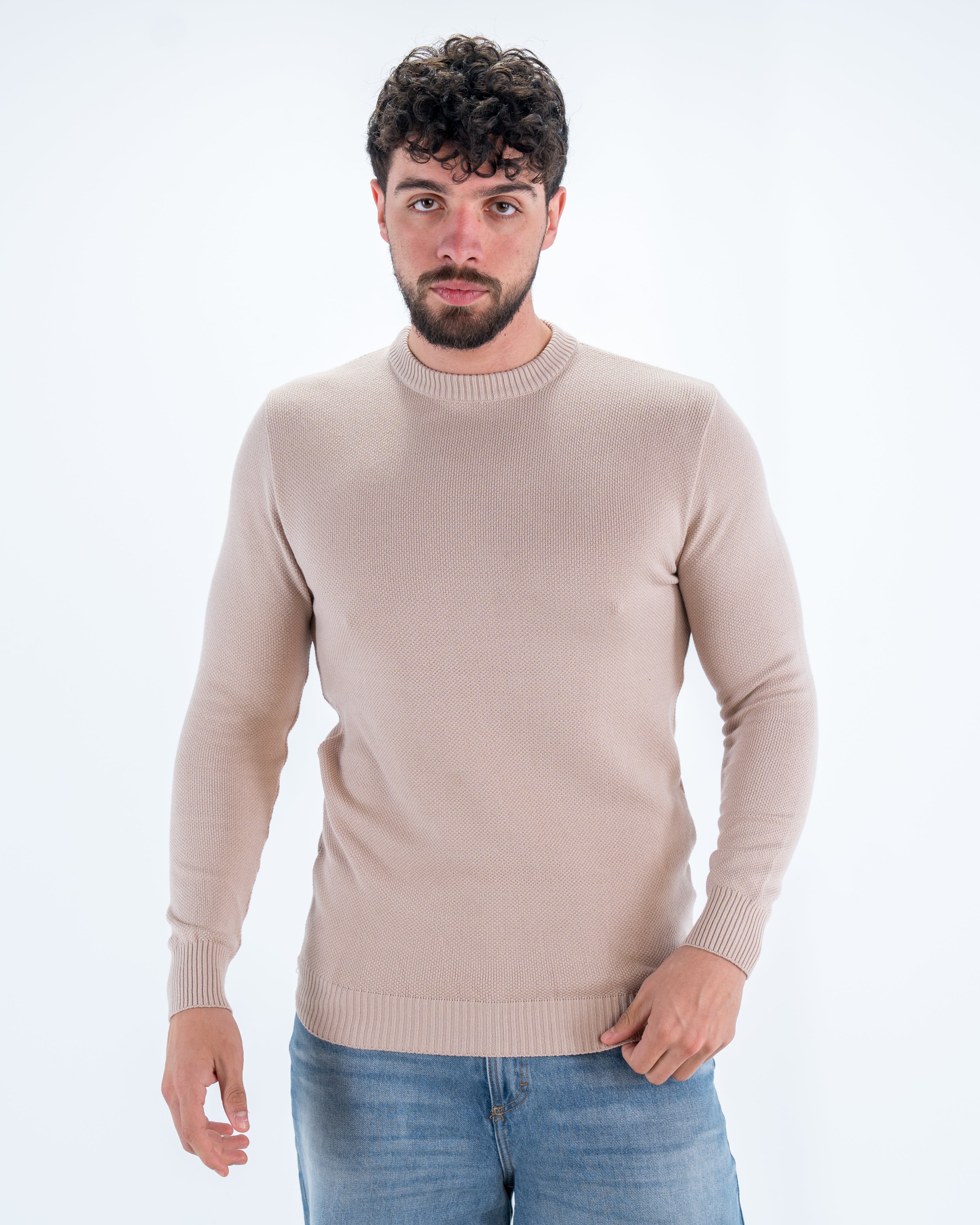 Men Honeycomb Pullover