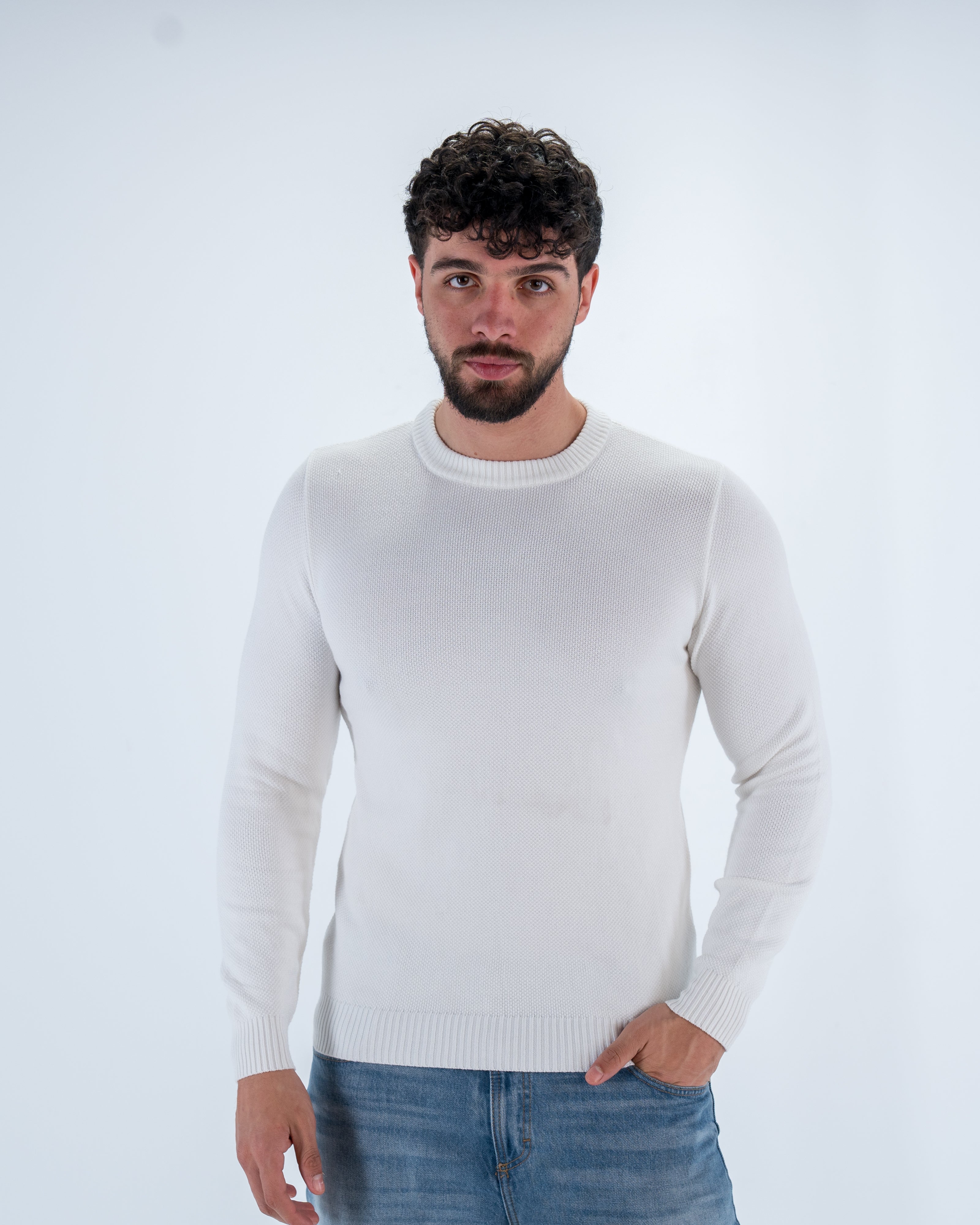 Men Honeycomb Pullover