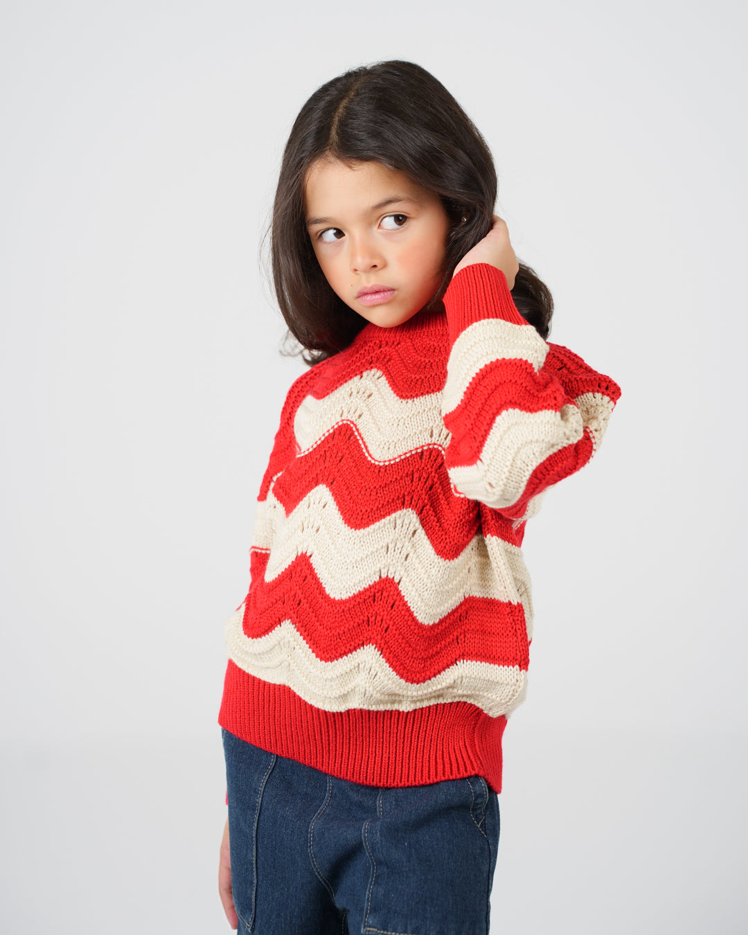 بلوفر محبوك مخطط