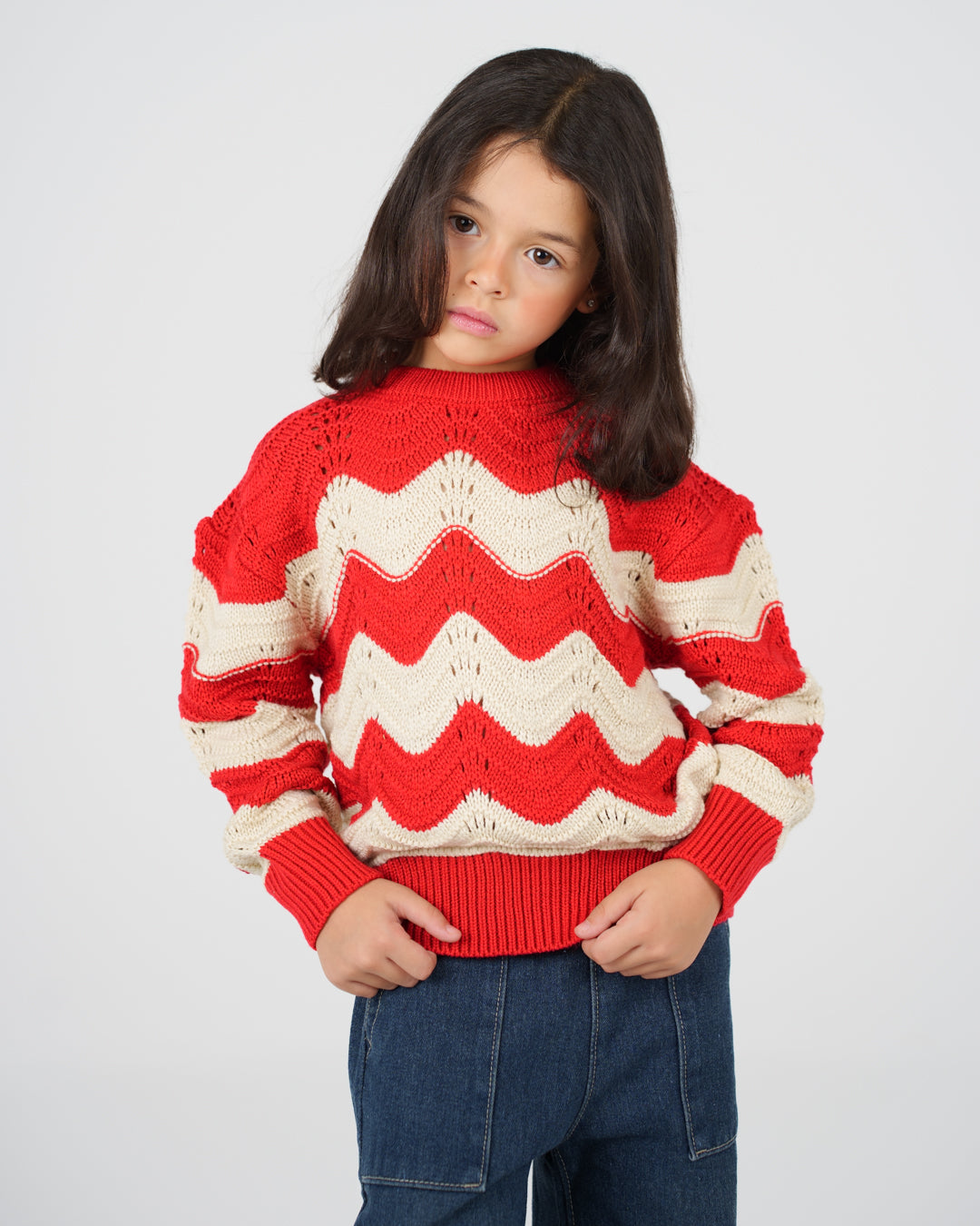 بلوفر محبوك مخطط