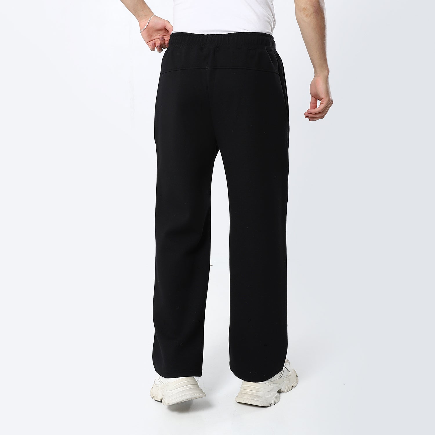 Wide Leg Black Sweatpants