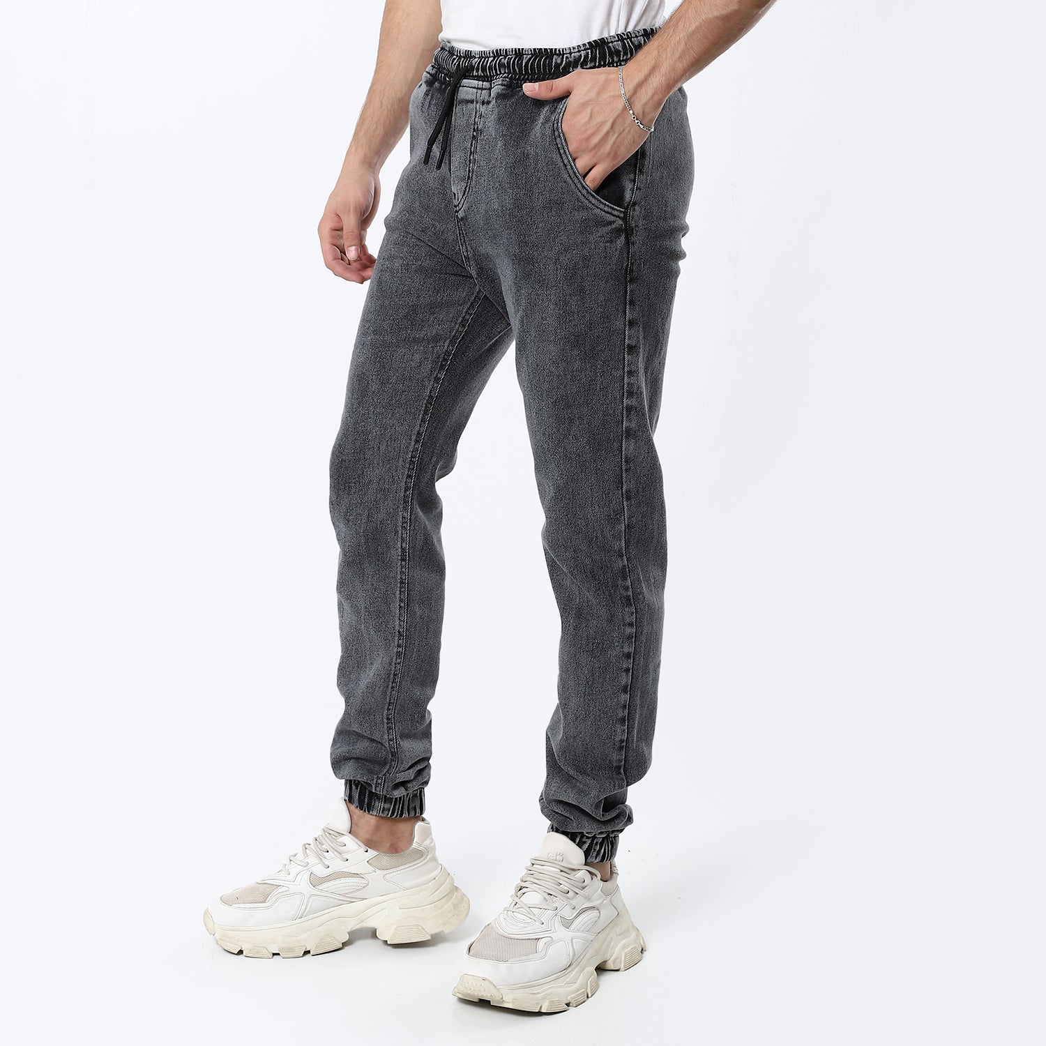 Grey Jogger Fit Jeans