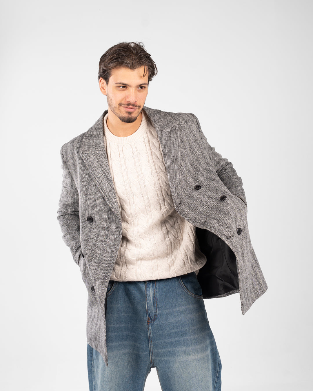 معطف جاكار قصير للرجال