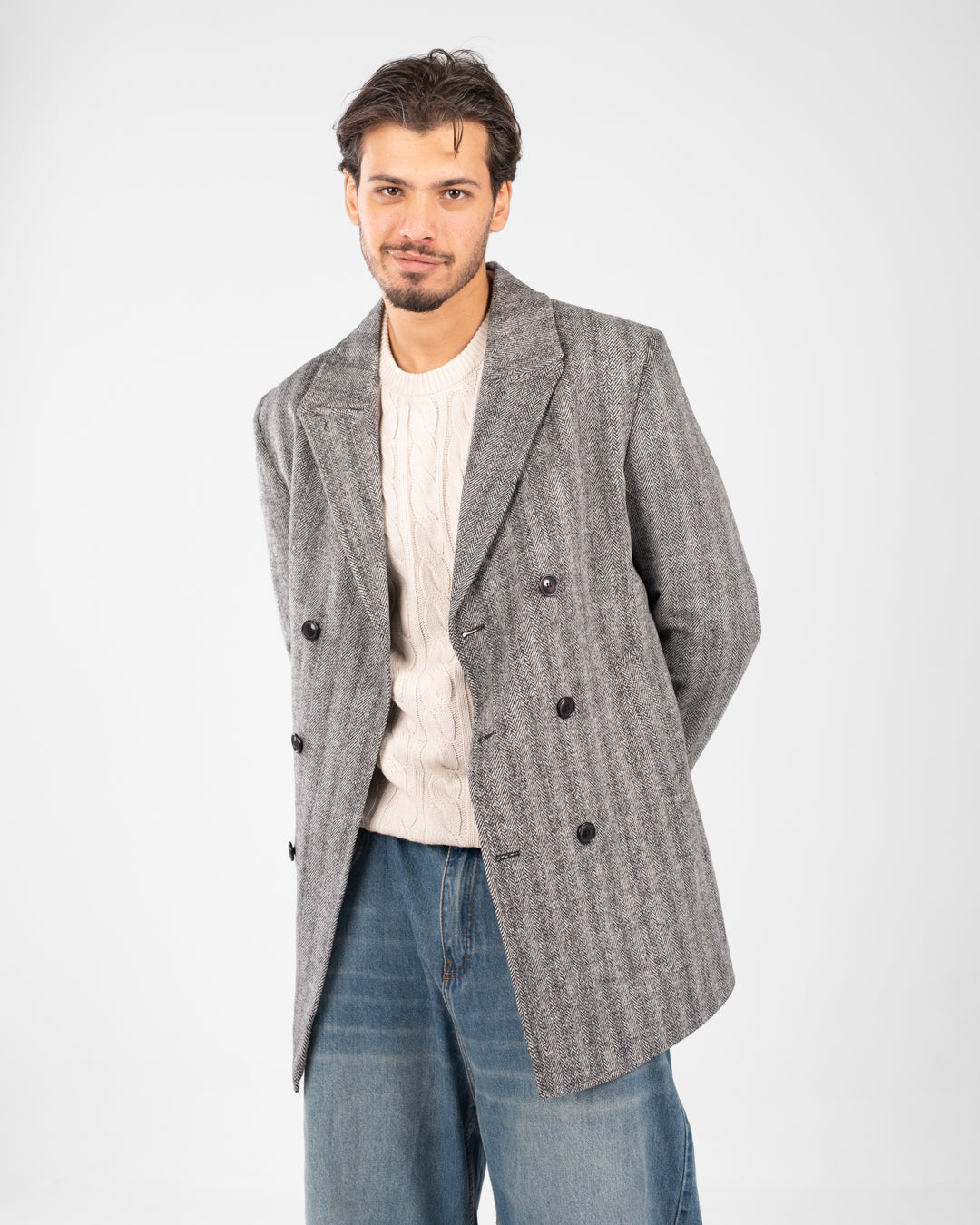 معطف جاكار قصير للرجال