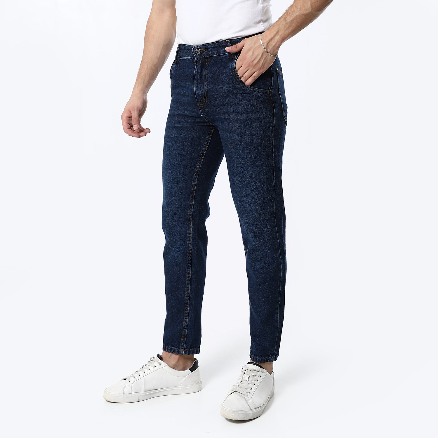 Boyfriend Fit Dark Blue Jeans