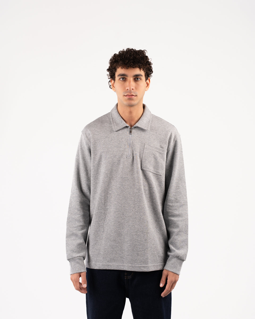 سويت شيرت رجالي سادة بأزرار