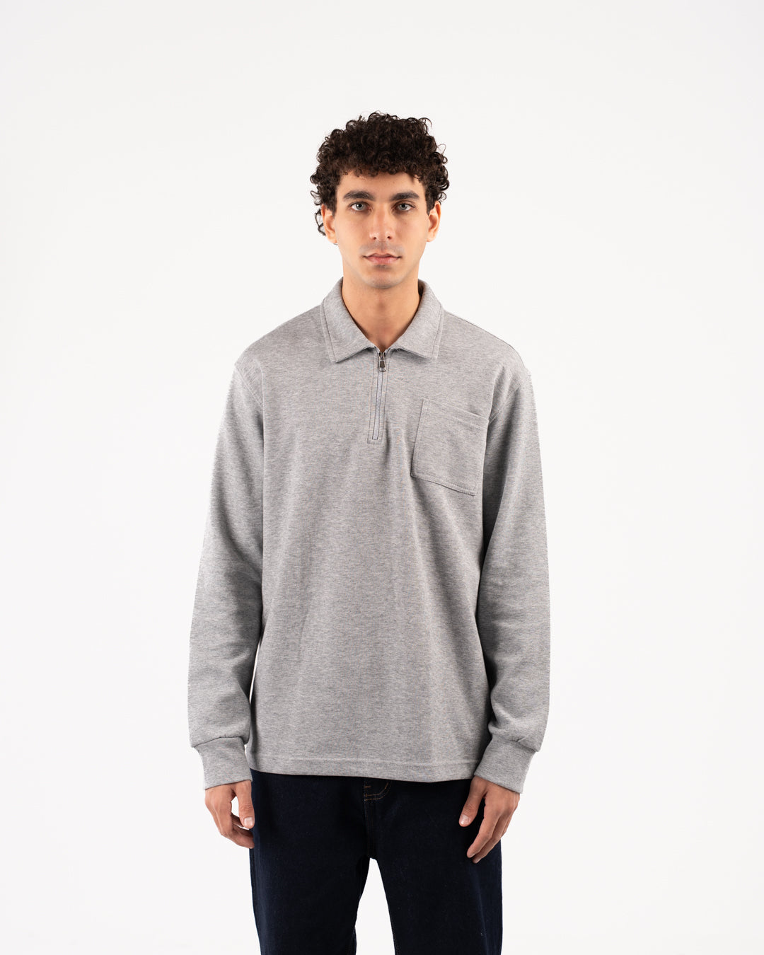 سويت شيرت رجالي سادة بأزرار