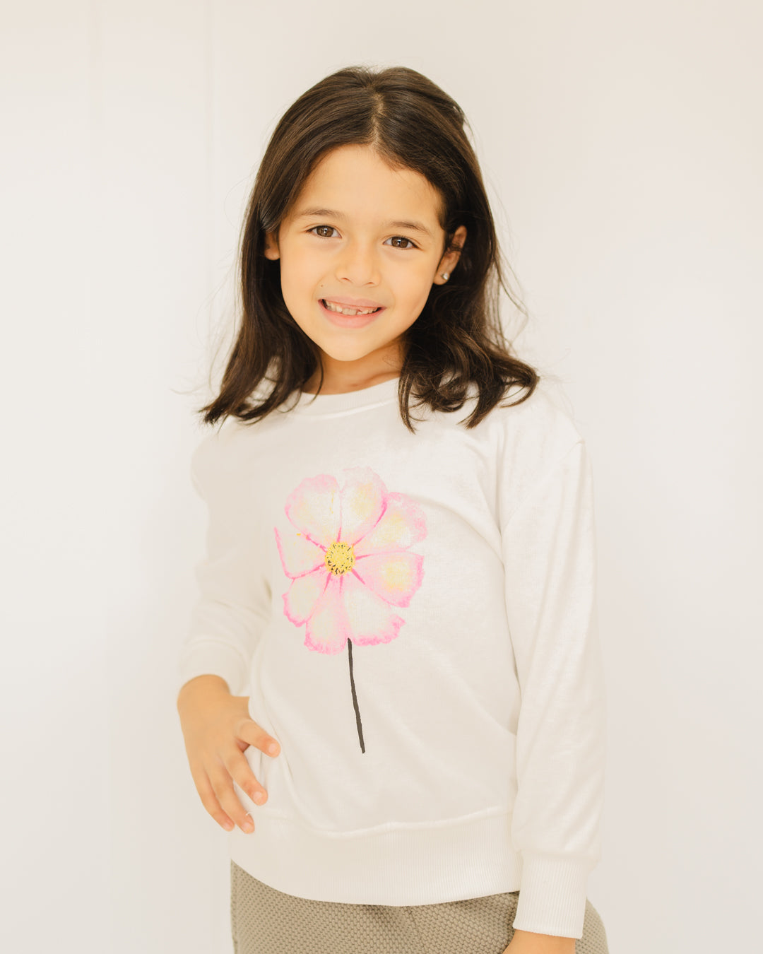 Flower Printed SweatShirt