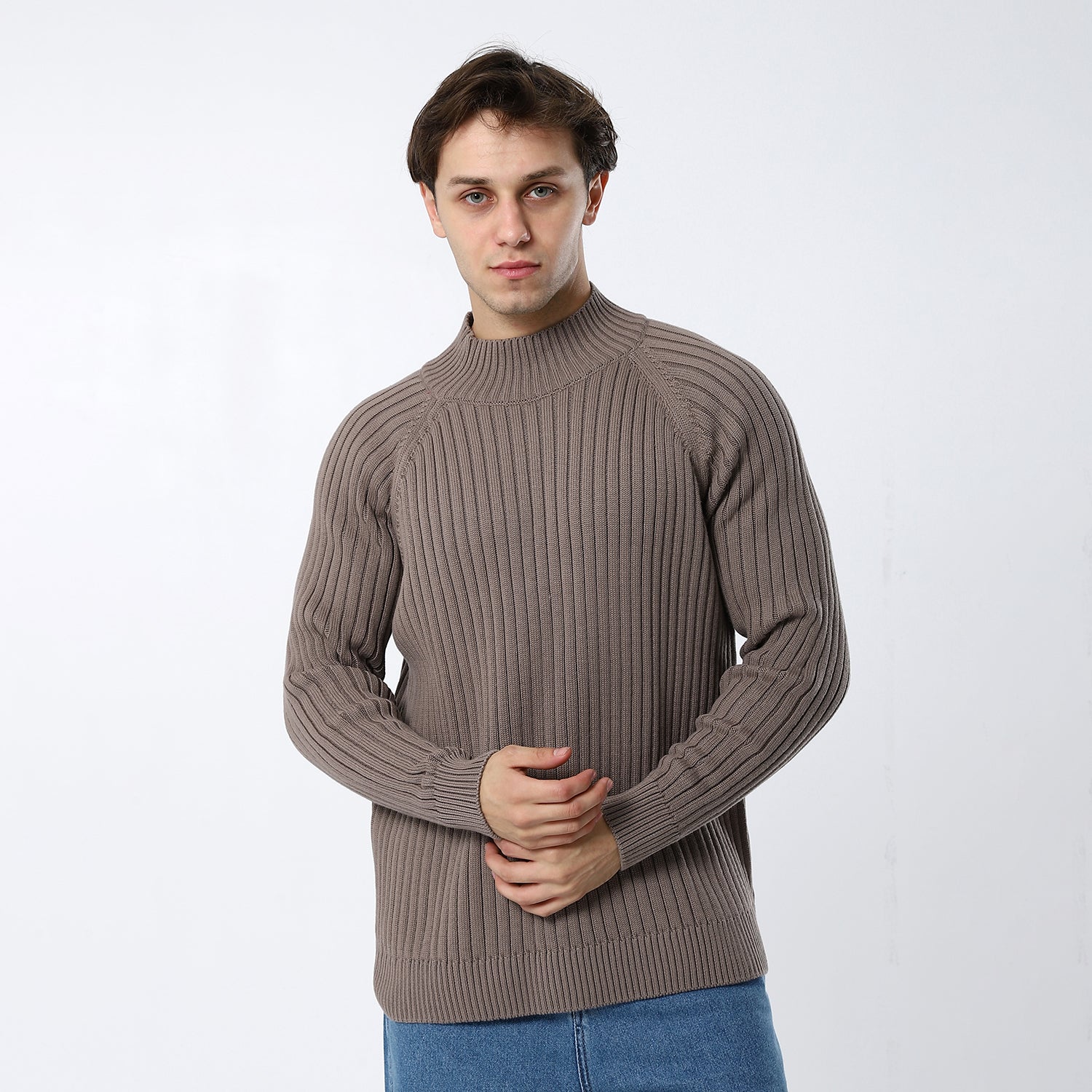 Round Neck Coffee Pullover