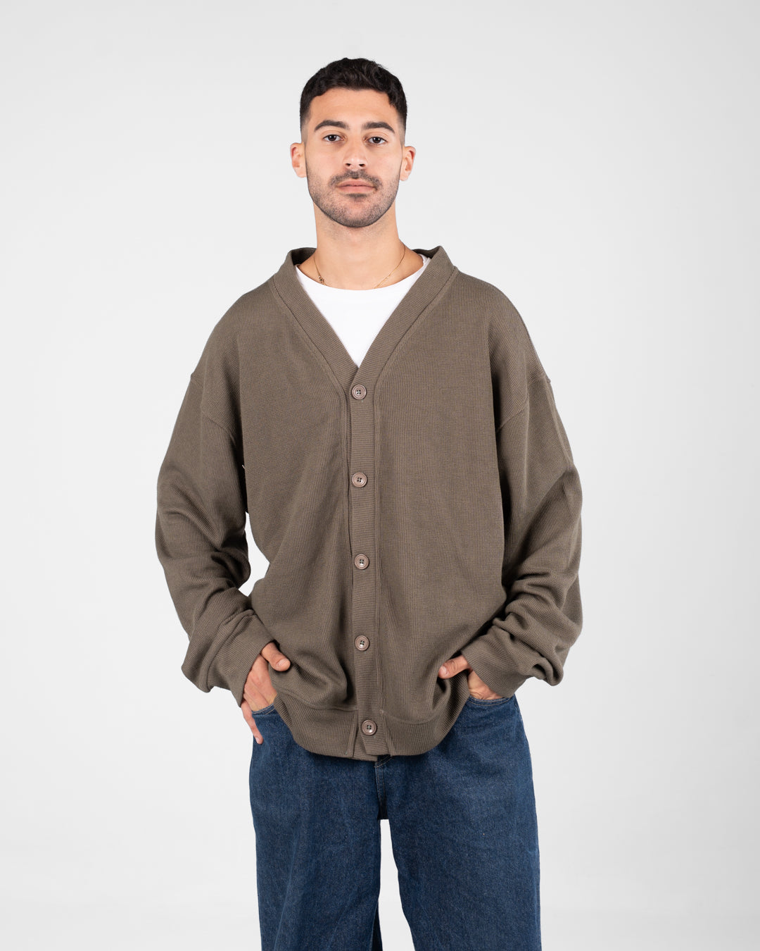 Zipped Jacquard Sweater