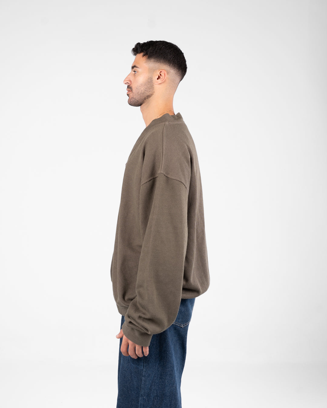 Zipped Jacquard Sweater