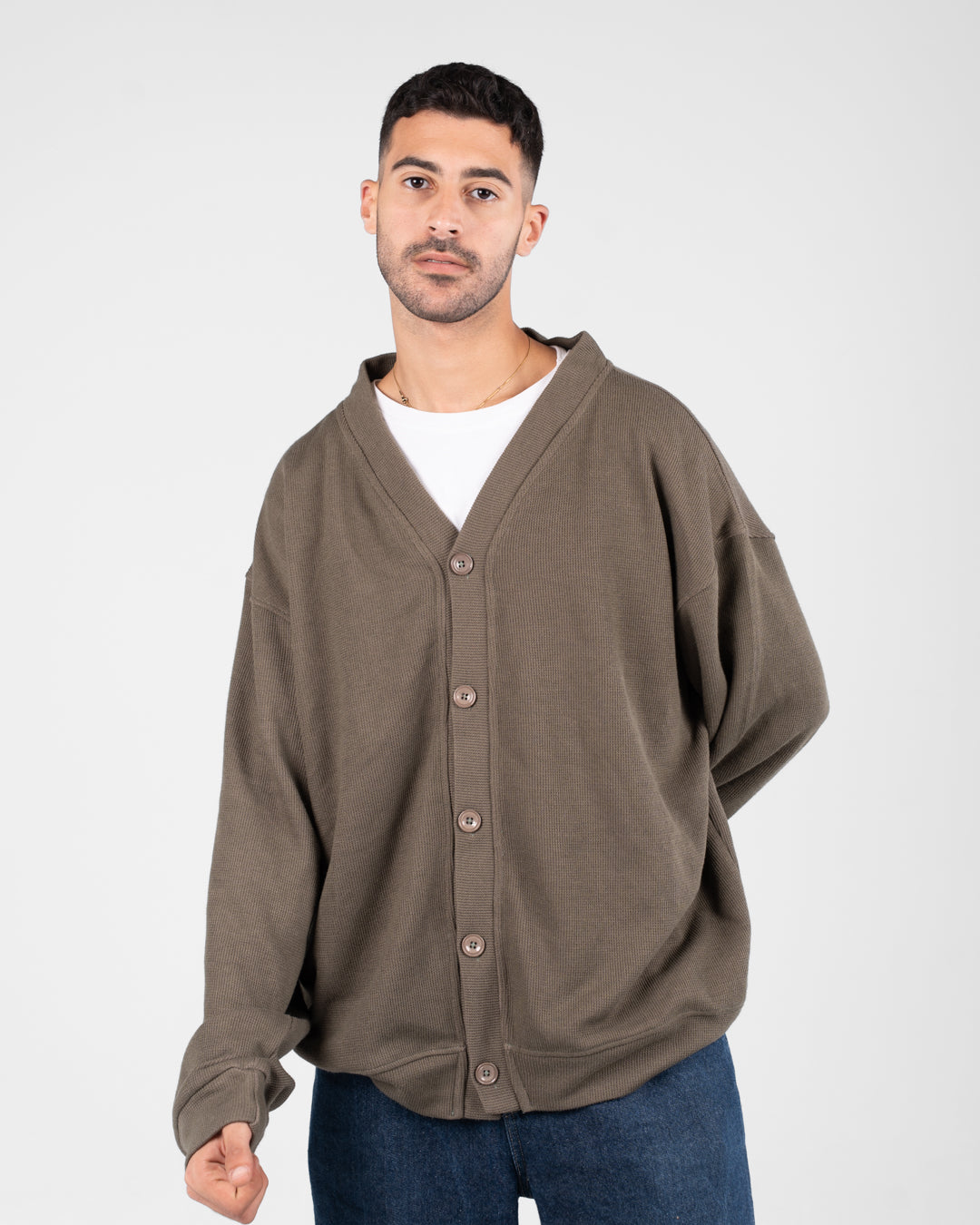 Zipped Jacquard Sweater