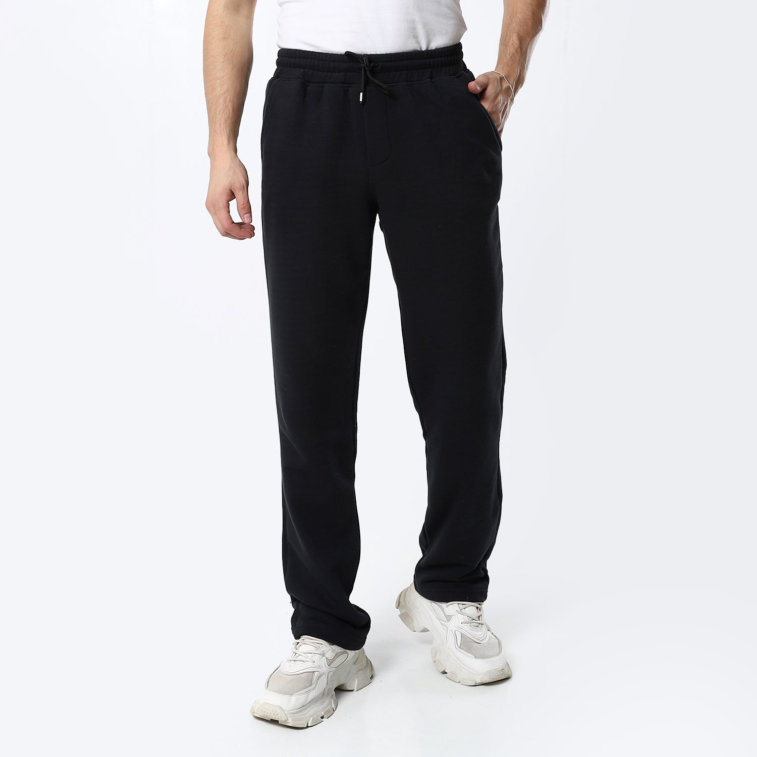 Black Plain Sweatpants