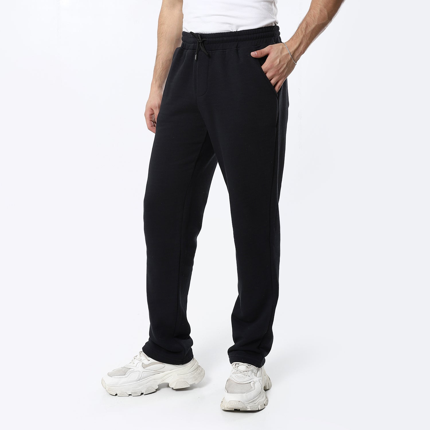 Black Plain Sweatpants