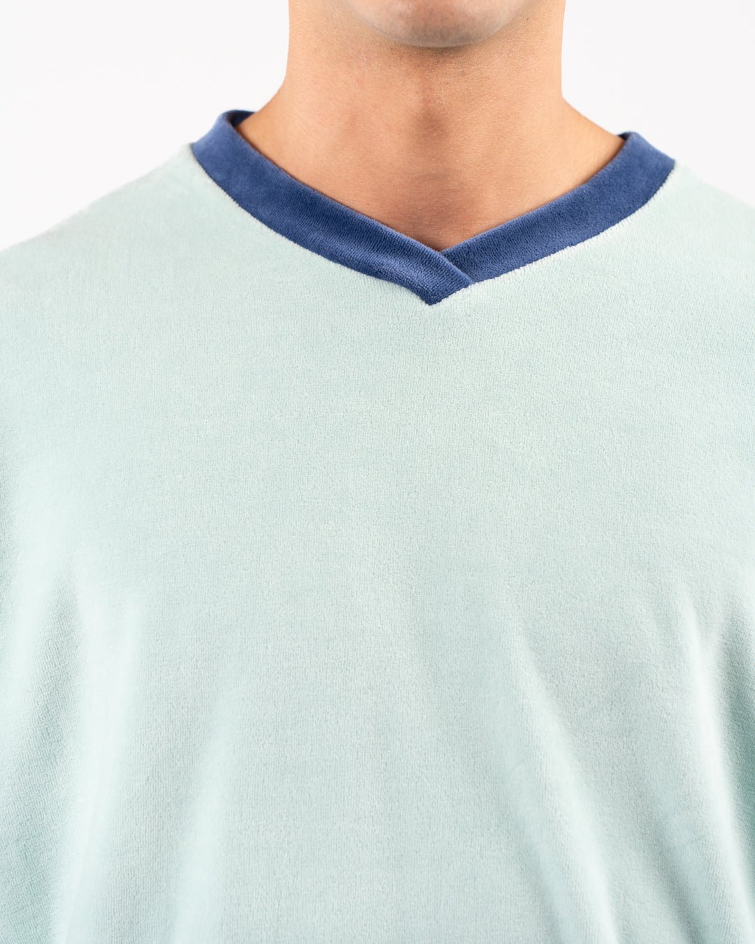 Men Velour Pyjama Long Sleeves